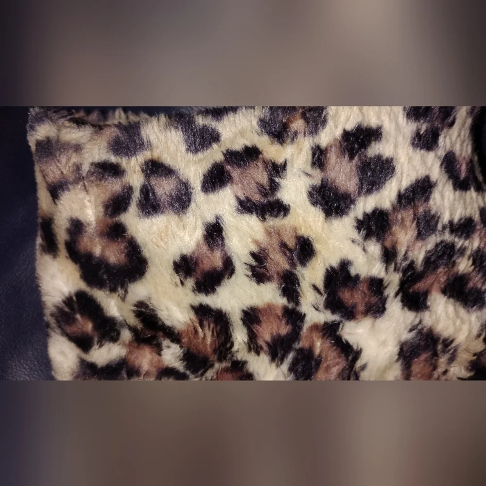 VINTAGE LEATHER LEOPARD COAT